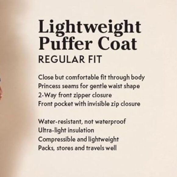 Women's Lightweight Water-Resistant Packable Hooded Puffer Coat (XS) - Picture 2 of 7